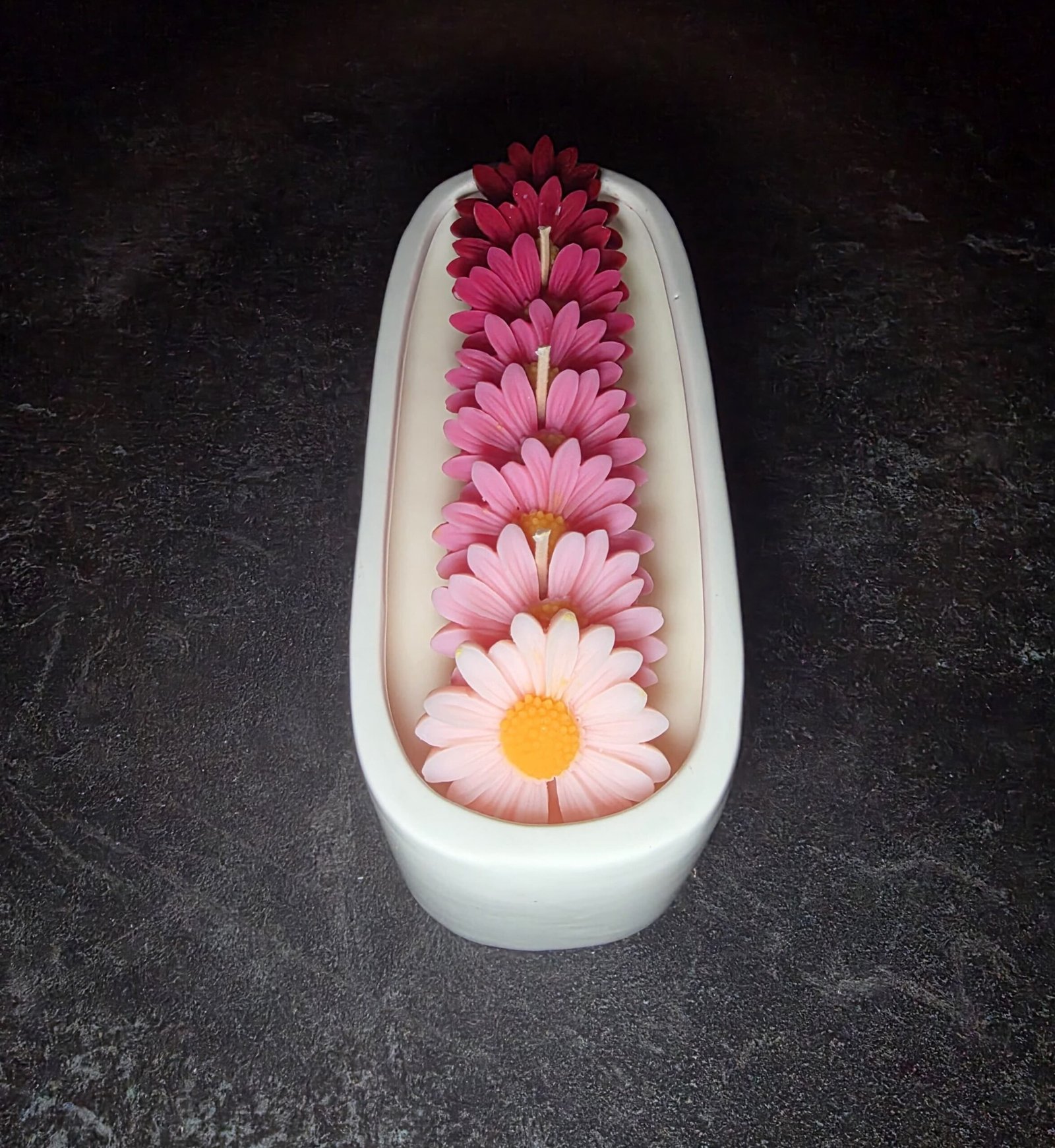 Baguette Blanche Marguerites Roses – Image 2